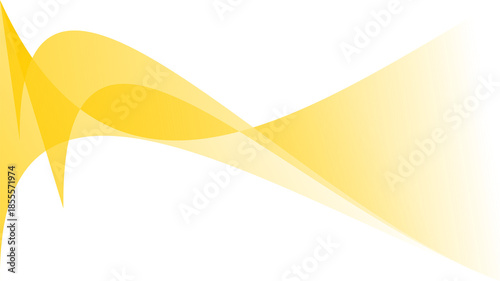 Abstract Yellow Graphic on Transparent Background