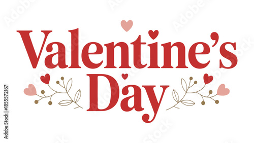 Valentine's Day Emblem: A romantic emblem for valentine's day, filled with delicate hearts and floral flourish. Conveying love and affection.