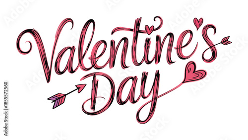 Valentine's Day Emblem: A romantic expression for the celebration of love, affection, and relationships, perfect for cards, social media, and gifts. 