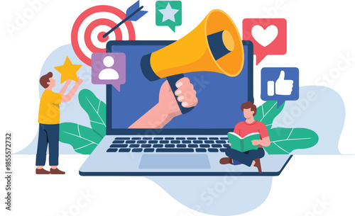  Digital Marketing Strategy and Social Media Engagement Concept -digital marketing, social media marketing, content creation, brand promotion, user engagement, social media management, digital strateg