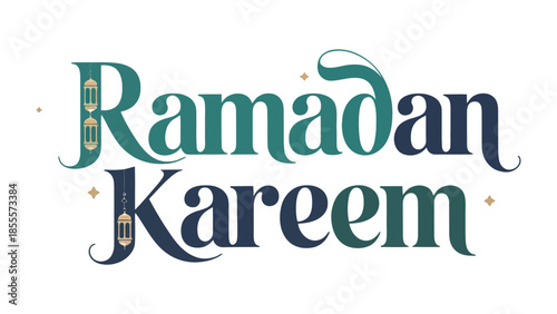 Ramadan Kareem: A festive and stylized text design celebrating Ramadan, with elegant typography and embellishments. 