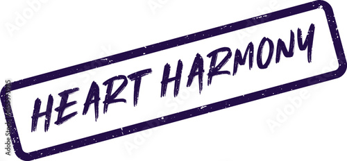 Harmonious Heart Harmony grunge stamp fostering emotional peace and collective well being