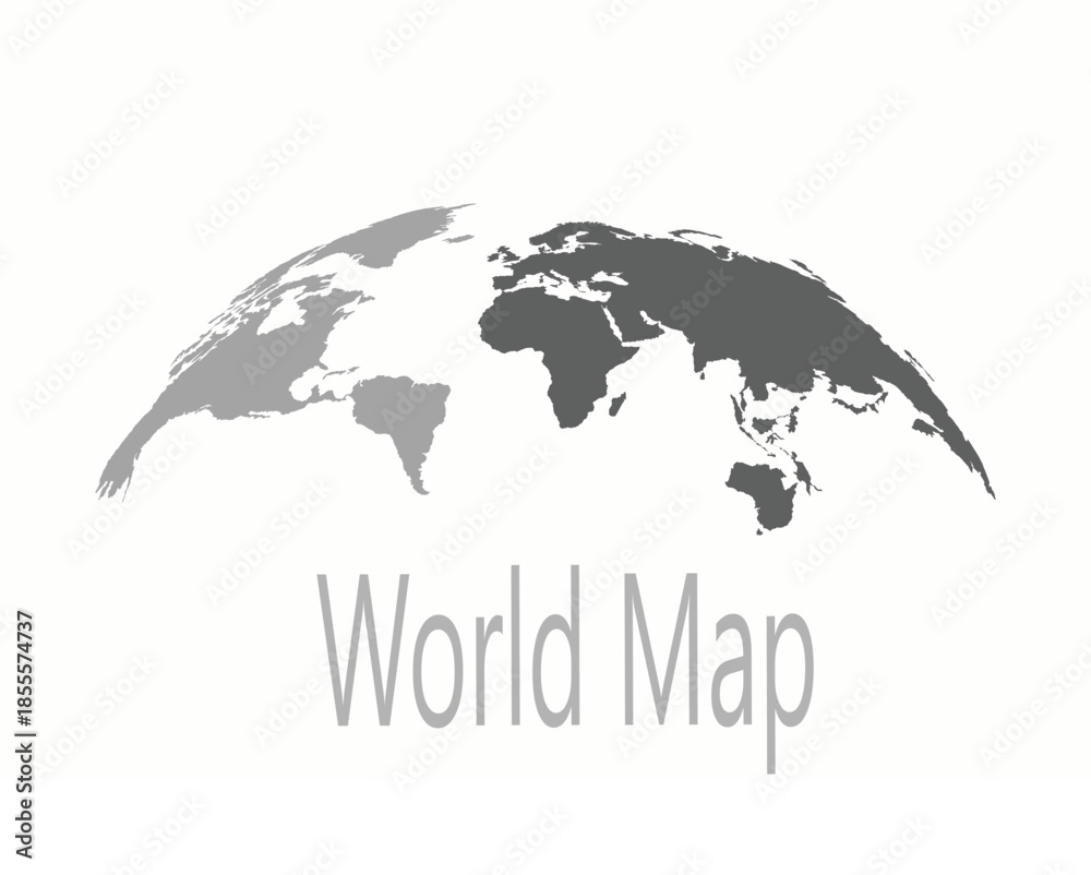 Naklejka premium High Contrast World Map Silhouette on Black Background for Technology