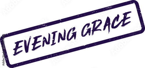 Evening Grace Motivational Slogan Stamp Design for Cultivating Elegance and Serenity Concepts