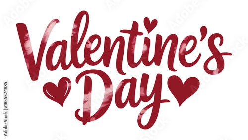 Valentine's Day Calligraphy: Artistic and romantic, this image encapsulates the essence of Valentine's Day through elegant calligraphy, adorned with hearts.