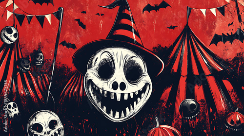 Adorable Halloween-themed background design, ideal for creating playful and festive backdrops or wallpapers.