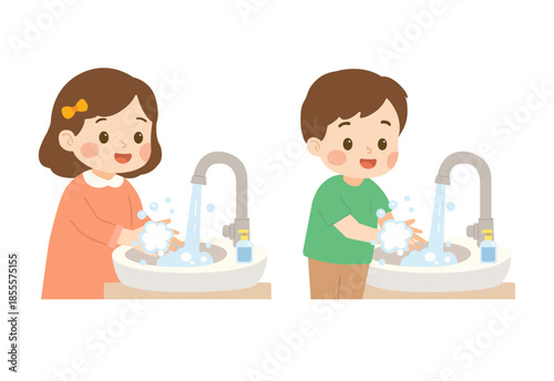 손씻기 일러스트 유치원 생활습관