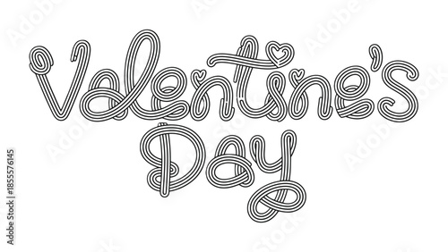 Valentine's Day typography: Celebrate the day of love with a beautiful typography design. The image captures the essence of romance, affection, and celebration. A perfect visual for cards.