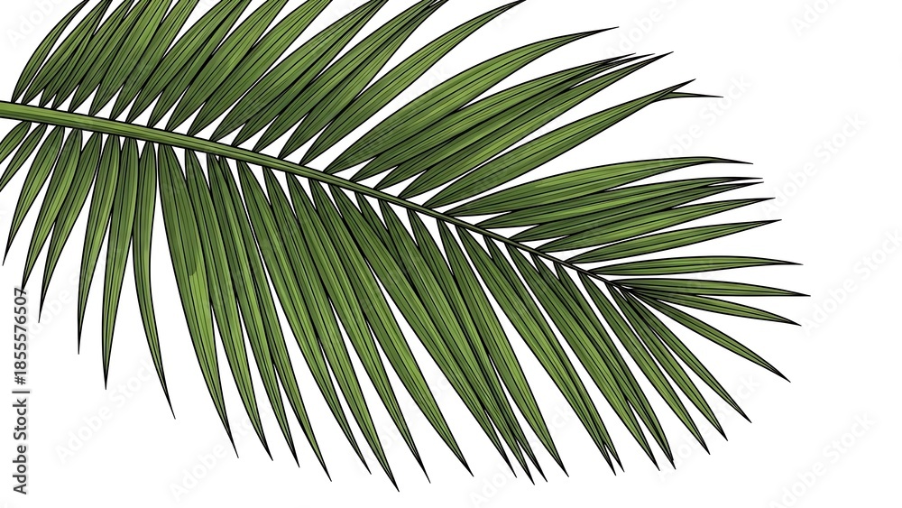Obraz premium Palm leaf illustration isolated on white background