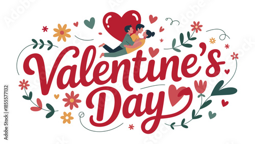 Valentine's Day graphic illustration: Express your love in this Valentine's Day graphic. Perfect for greeting cards, social media posts, or any project that needs a touch of romance.