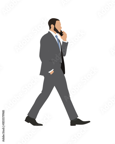 Flat vector people and illustration, man with formal executive outfit