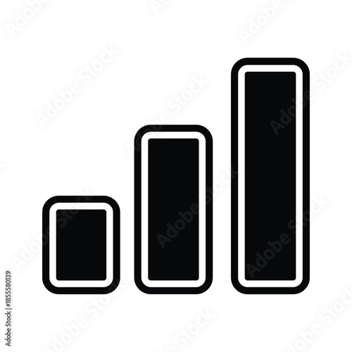 Three stacked bars graph Vector