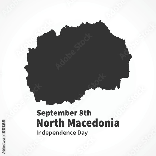 North Macedonia map illustration on white background