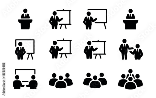 Various business meeting scenarios