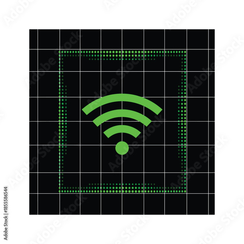 Wireless signal on grid Vector