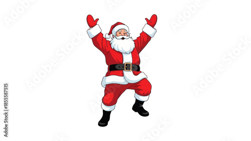 Joyful Santa Claus Celebrating the Holiday Season with Cheer and Festive Spirit