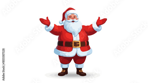 Cheerful Santa Claus Illustration Festive Season's Greetings for Holiday Designs and Celebrations