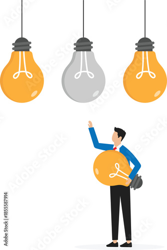 Change to new innovation, transform to new business, solution to replace old model, bright technology concept
