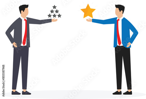 Quality vs quantity, management to assure excellent work outcome, working to deliver superior result concept
