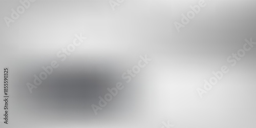 Silver background with metal mirror texture. Chrome gradient surface with simple abstract light ball. vector ilustration