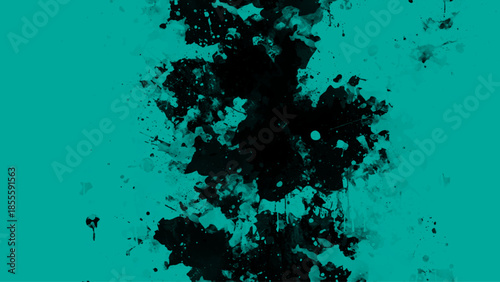 green and black abstract grunge splatter texture with dramatic ink splash drips and distressed edgy overlay background