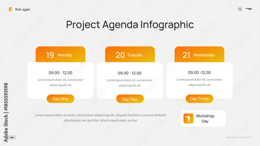 Fototapeta premium Project Agenda Infographic