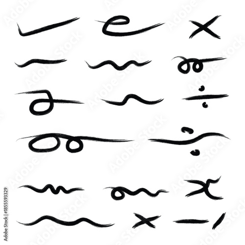 Collection of handwritten mathematical symbols and notations on white background
