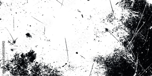 A heavily textured and distressed white background with dark smudges and scratches providing a grunge aesthetic