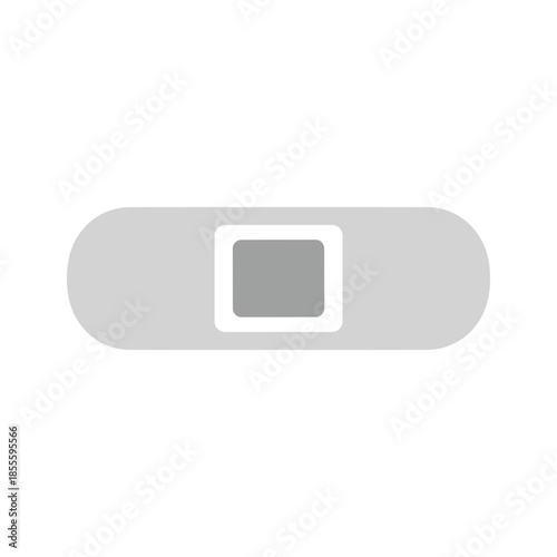 Gray bandage with square patch Vector