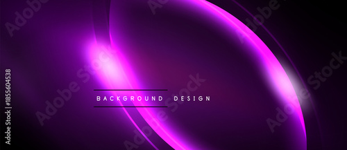 Dark purple background features glowing lines. Central bright spot draws attention, creating modern aesthetic. Minimalist design, suitable for banners.