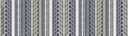 ケーブルニット　リブ　アランニット　縄編み　MIX