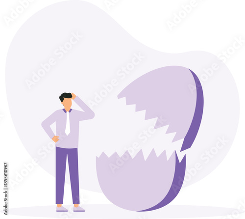 Newbie start new business, entrepreneur or start up, begin new job position,out of comfort or safe zone concept
