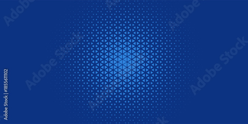 Triangles Halftone Pattern Vector Abstract Geometric Technology Background. Triangular Half Tone Texture. Minimal Style Dynamic Tech Wallpaper
