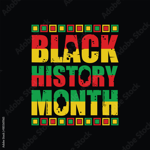 Black history month typography T Shirt design design