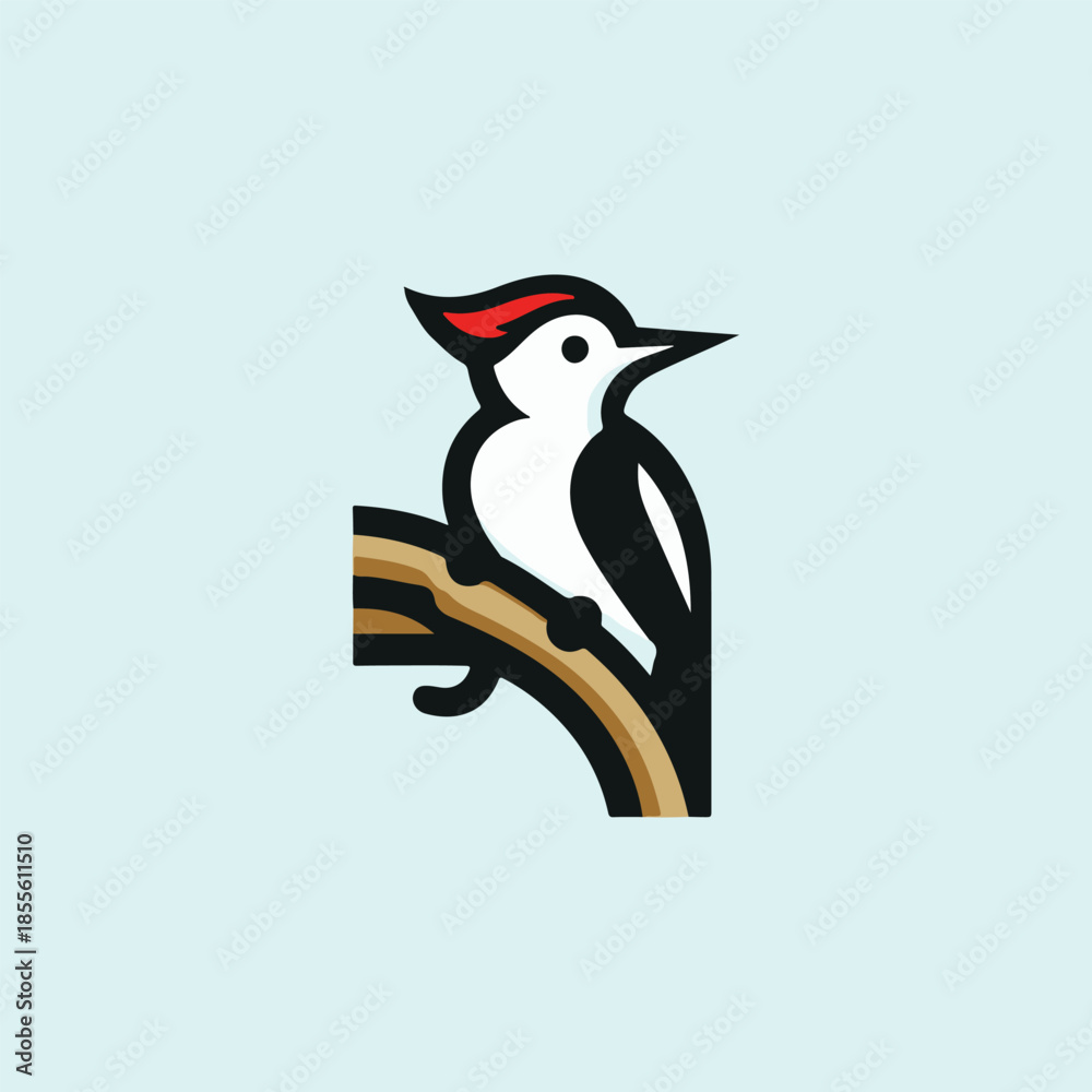 Fototapeta premium Woodpecker Logo