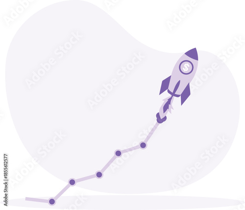 US Dollar value rising due to interest rate hike, exchange rate or financial report, economy or investment concept
