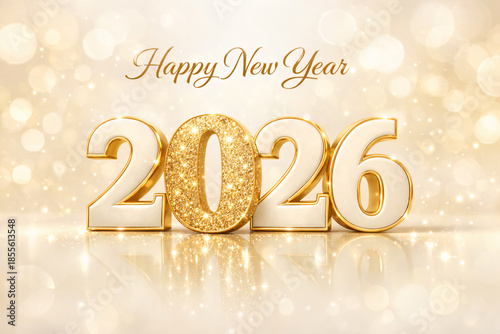 Happy New Year 2026 banner greetings background 