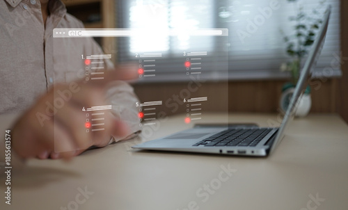 Online survey and assessment interface with interactive checkboxes and digital forms, perfect for e-learning, user feedback, and remote evaluations in a modern virtual workspace.