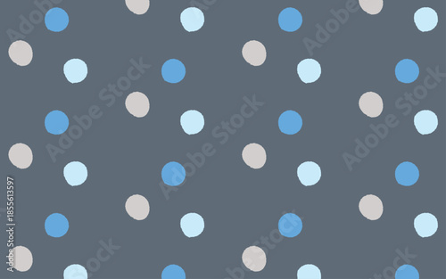 大人可愛いくすみブラックベースの手描きドットパターン背景