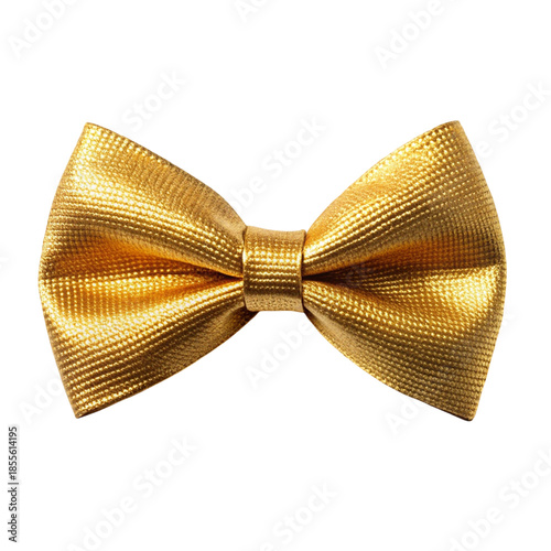 Golden Bow Tie on White