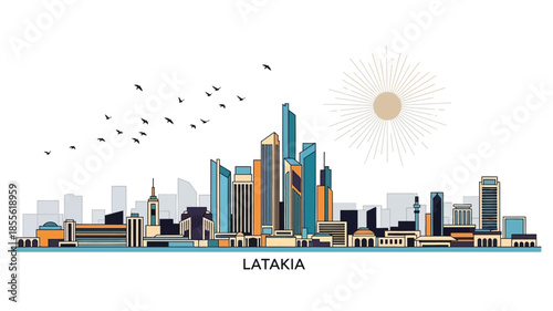 Latakia Cityscape Skyline - Modern Buildings and Urban Architecture