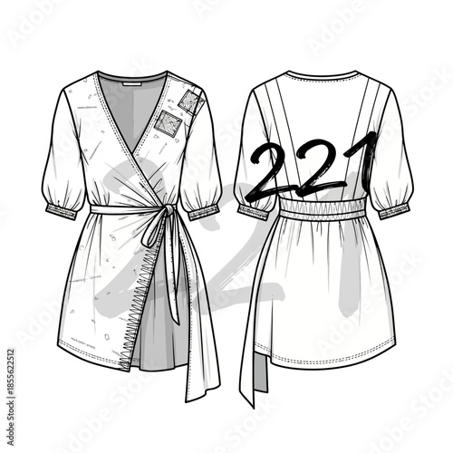 Fashion design of a dress 8.