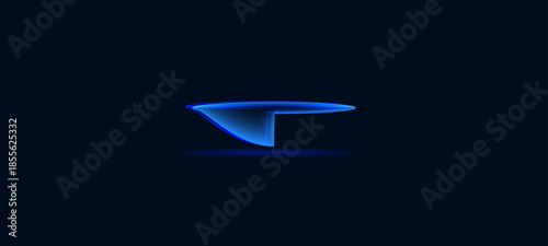 Abstract vibrant glowing spheres with ethereal wavy linesabstract blue background	blue arrow on black background