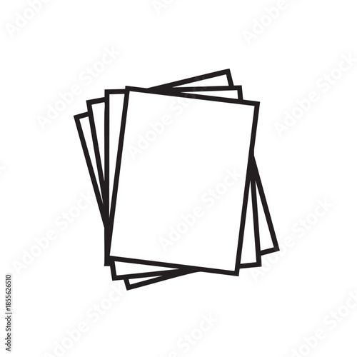 Blank white documents stacked together in a pile