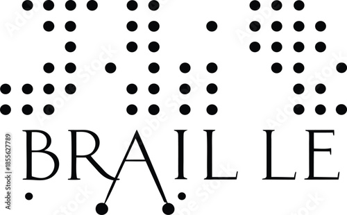 Braille Alphabet Chart Minimal Design, Accessible Learning and Education Concept, Inclusive Typography Reference, Tactile Guide for Blind and Visually Impaired Users