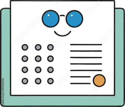 Braille learning sheet with centered composition showing tactile dot patterns for inclusive education, accessibility awareness, visual impairment training, and assistive reading concept on clean 
