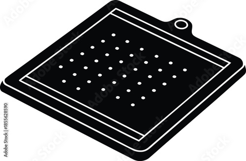 Braille writing slate neatly arranged on white background, tactile literacy tool for visually impaired education, accessibility learning aid, assistive technology concept, minimal studio setup