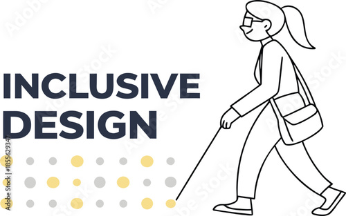 Educational and inclusive typography with Braille, tactile and readable fonts, universal accessibility design, adaptive learning tools, modern graphic text, communication for everyone.