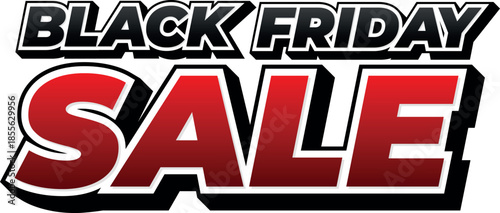 Black Friday Sale Banner with Red Gift Bow – Festive Retail Promotion