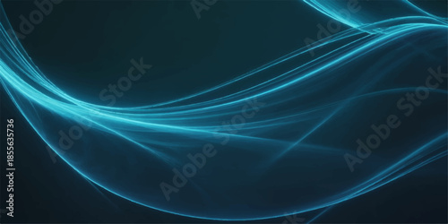 An abstract blue wave background features flowing violet lines and a digital fractal design with wavy motion and light energy textures over a dark purple backdrop